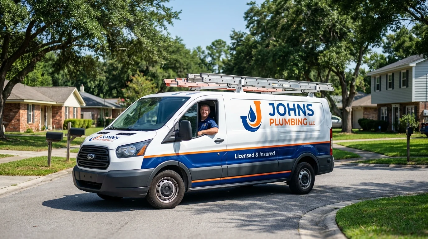 Johns Plumbing LLC service van in Dowagiac, MI